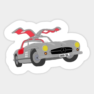 Mercedes 300 SL selfmade car Sticker